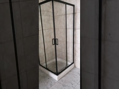 Cabine de douche en verre clair de 5 mm avec profil noir