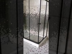 Cabine de douche en verre de 5 mm avec profilé noir