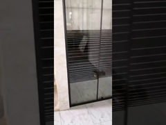 Deux portes de douche en verre avec profil noir