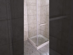 Cabine de douche à porte pivotante en verre clair de 6 mm avec panneau latéral