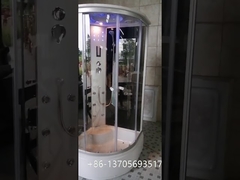 Cabine de douche en verre clair de 5 mm avec jets de massage