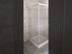 Cabine de douche en verre avec carrés dégradés de 5 mm