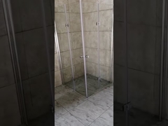 Cabine de douche pivotante en verre clair de 6 mm avec porte à charnière