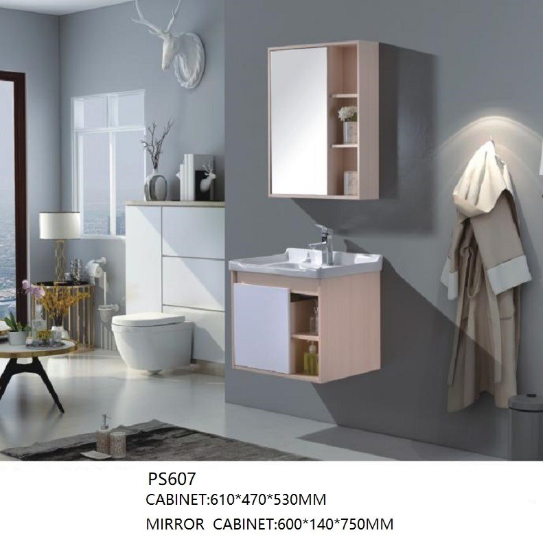 Vanité moderne de salle de bains de bâti de mur avec le matériel de ...